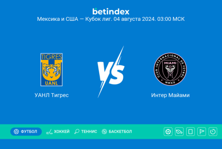 Прогноз на матч «УАНЛ Тигрес» – «Интер Майами». «Интер Майами» ещё на матч продлил свою победную серию