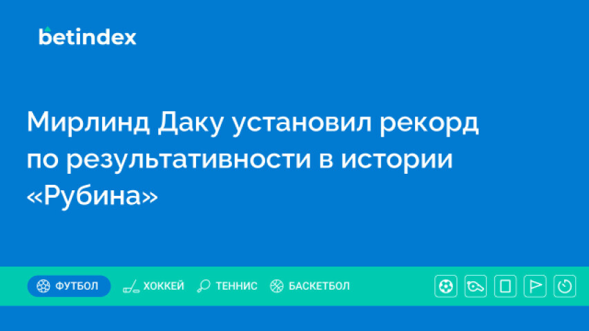 Мирлинд Даку установил рекорд по результативности в истории «Рубина»