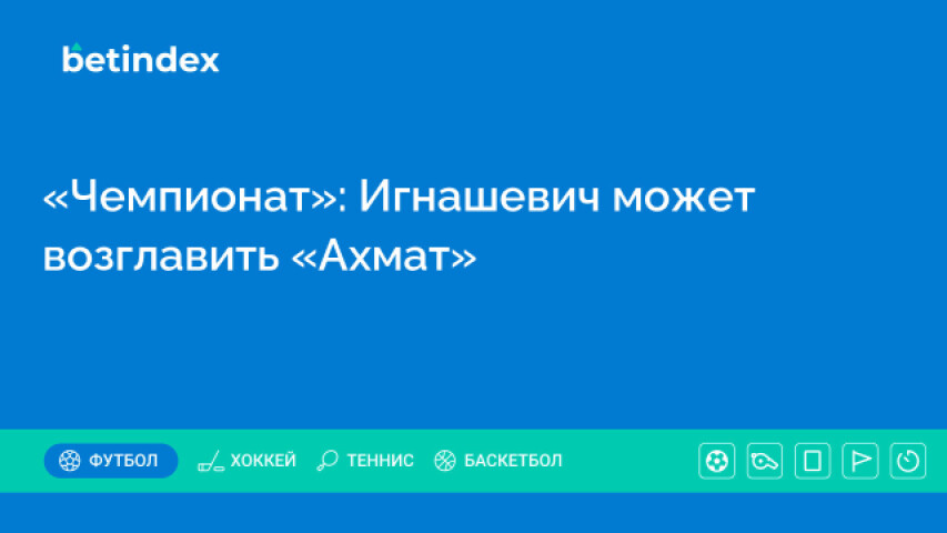 «Чемпионат»: Игнашевич может возглавить «Ахмат»